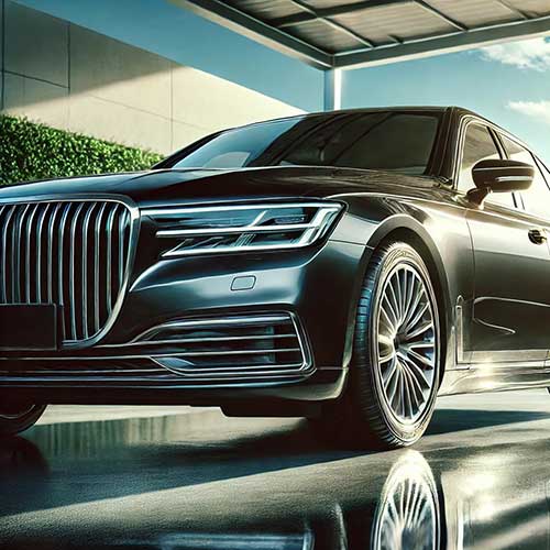 مواد شوینده نانو در اصفهان: شستشوی خودرو بدون دخالت دست | شرکت نانو واش پاور تصویری از یک خودروی مشکی براق که با شستشوی بدون دخالت دست تمیز شده است.